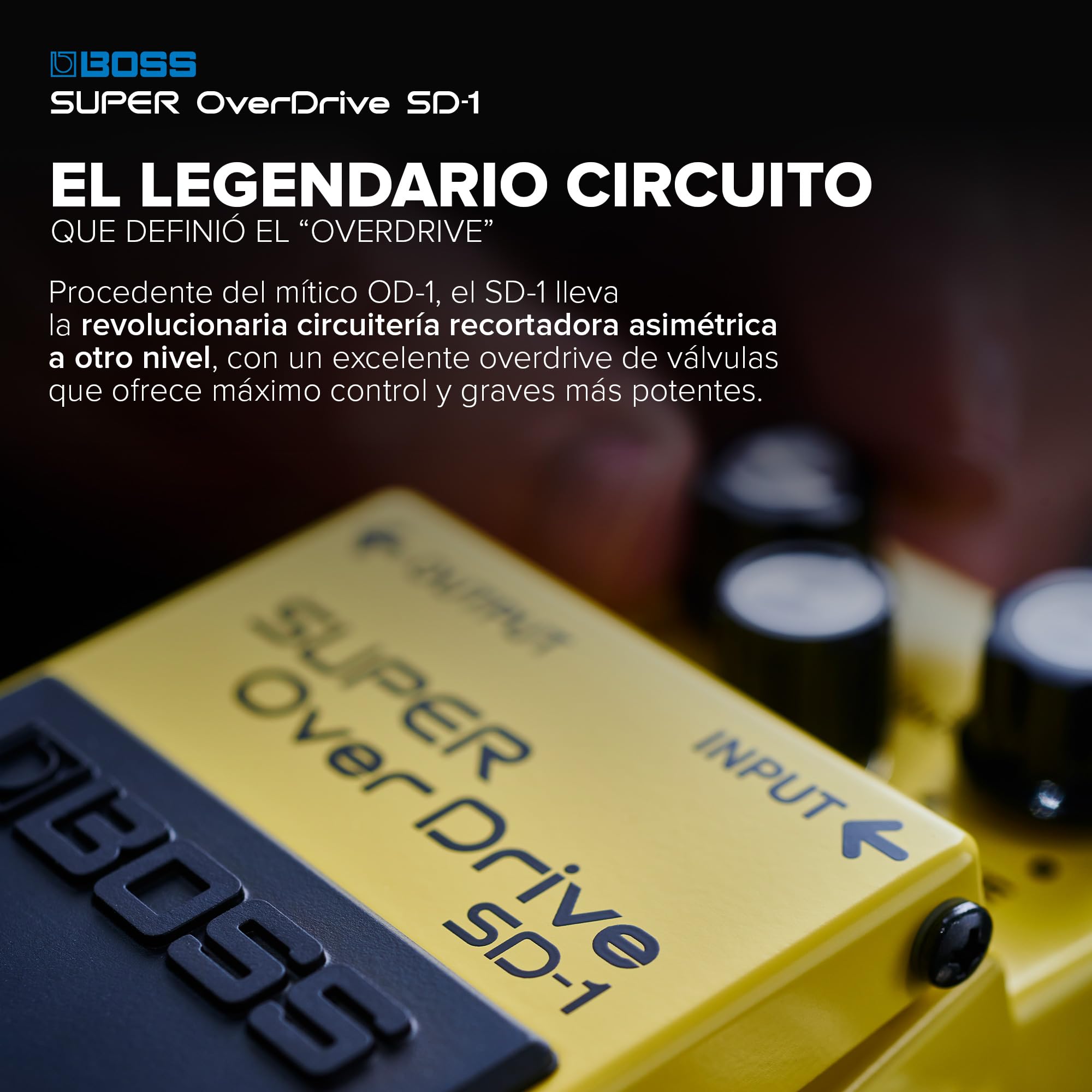 BOSS SD-1 SUPER Overdrive | Pedal de overdrive compacto | Sonido y